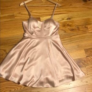 Empire waist, Sheer detail, side zip up.